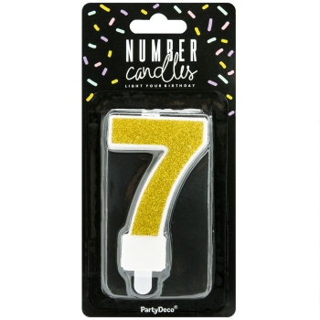 Number Candle - 7 – Gold